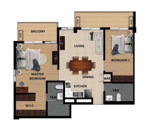 Pievana I 2 Bedroom Executive Suite with Balcony for Sale in.